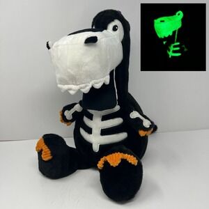 Gigglescape Glow in the Dark Dinosaur Black T-Rex Halloween Stuffed Animal 12.5"